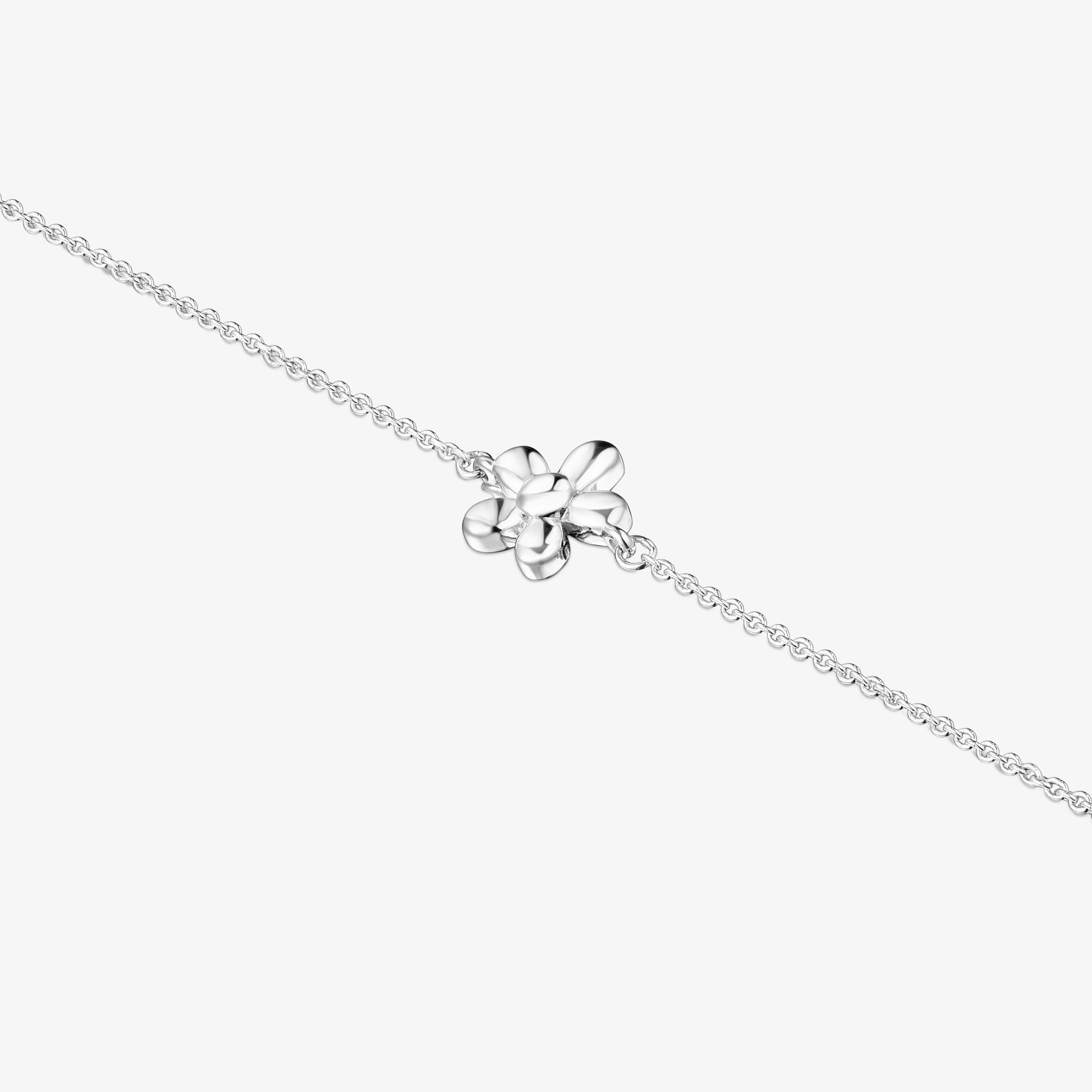 Silver Chain bracelet with flower TOUS Motifs