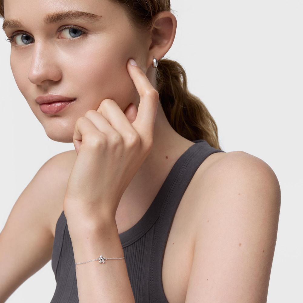 Strieborn&yacute; Retiazkov&yacute; n&aacute;ramok s&nbsp;kvetom TOUS Motifs