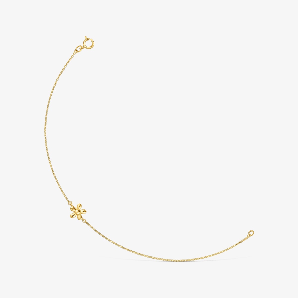 Tous - Pulsera Cadena Flor Con Baño De Oro 18 Kt Sobre Plata Tous Motivos - Dorado