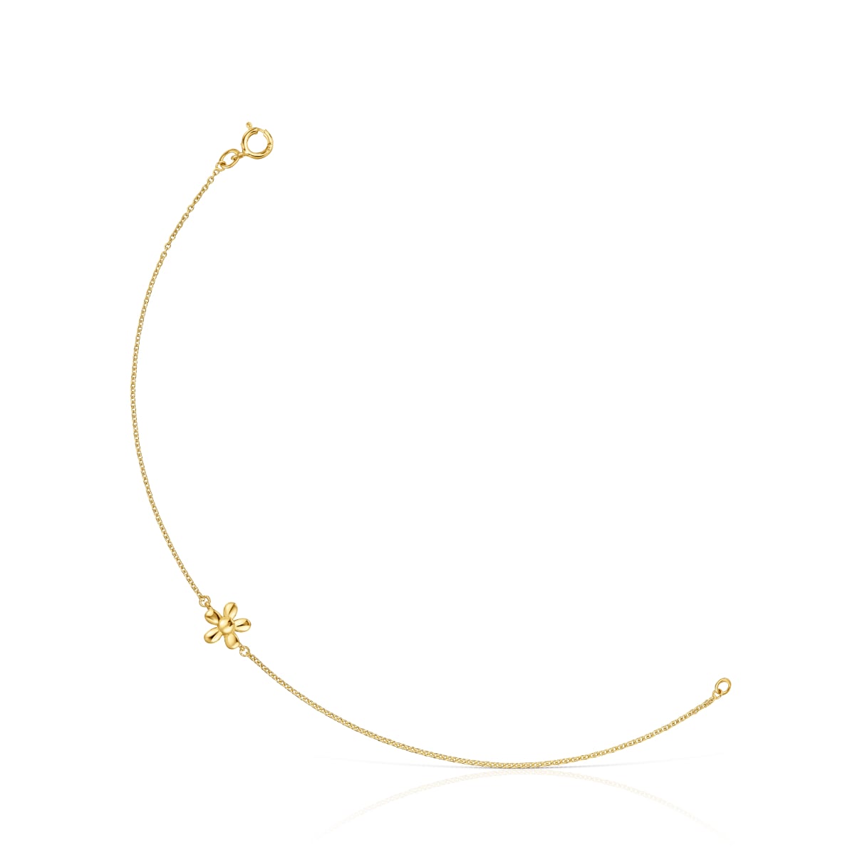 Tous - Pulsera Cadena Flor Con Baño De Oro 18 Kt Sobre Plata Tous Motivos - Dorado