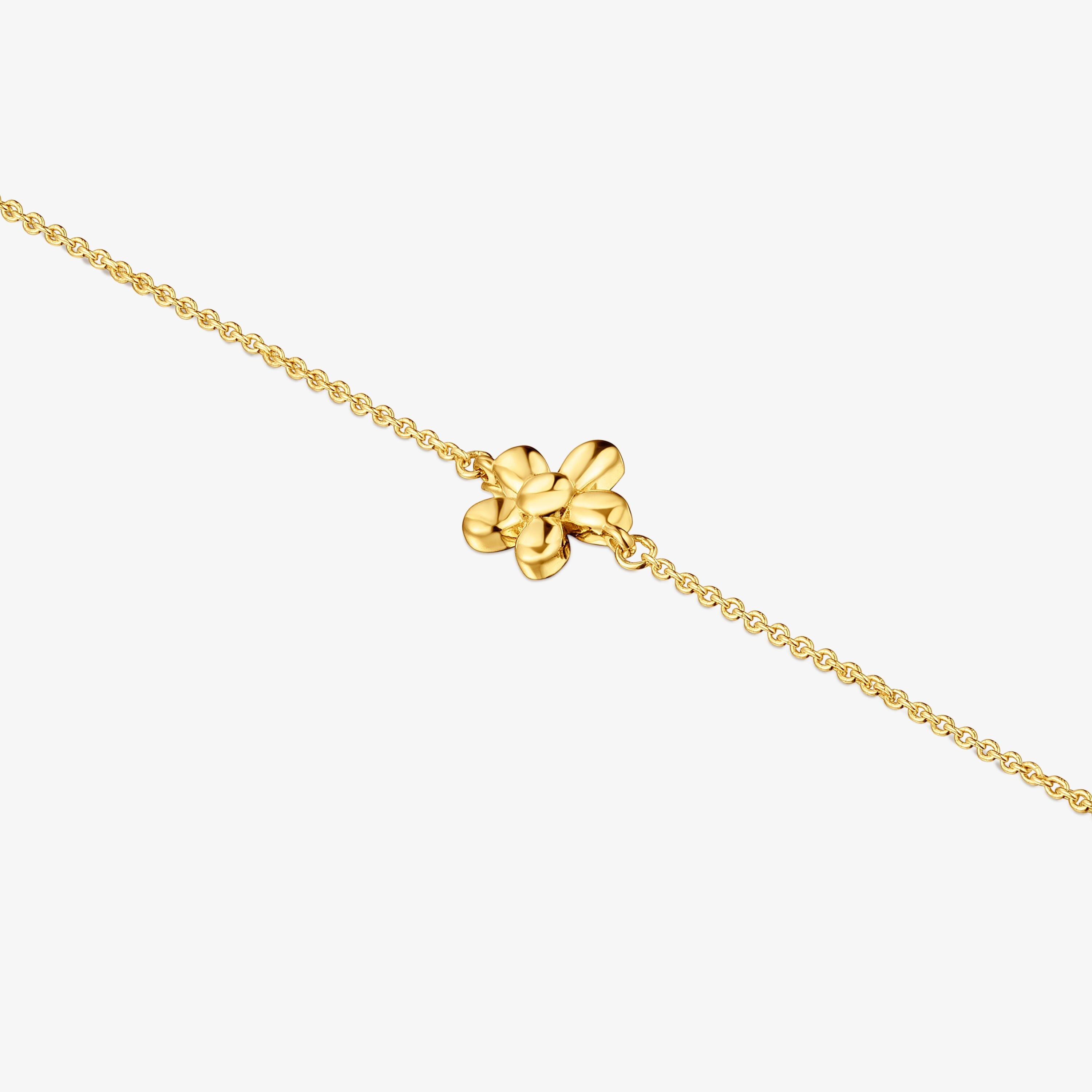 Chain Bracelet with flower and 18K gold vermeil TOUS Motifs