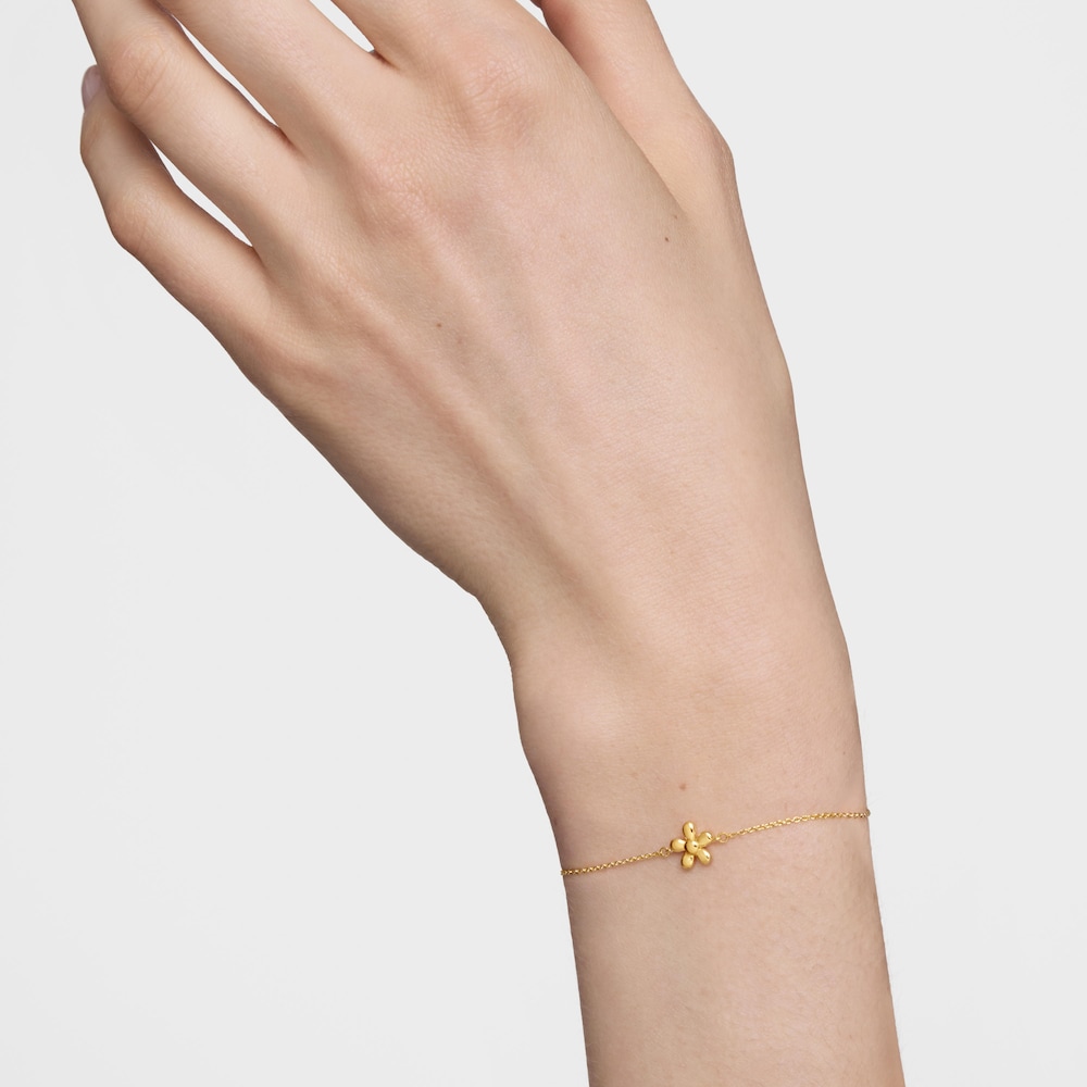 Kettenarmband TOUS Motifs aus 18&nbsp;kt vergoldetem Silber mit Blumenmotiv