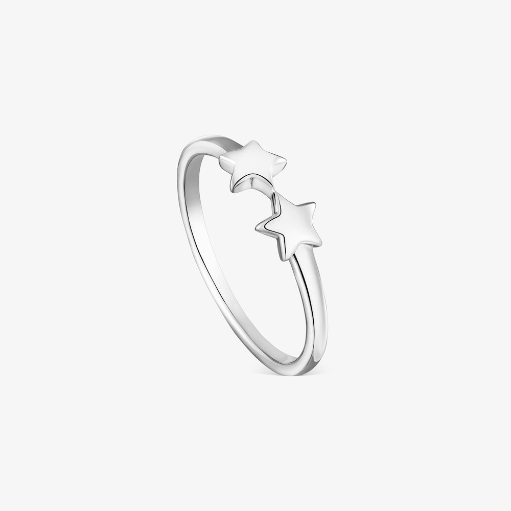 Strieborn&yacute; otvoren&yacute; Prsteň s&nbsp;hviezdami TOUS Motifs
