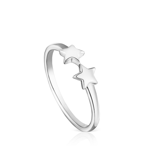 Silver open Ring with stars TOUS Motifs