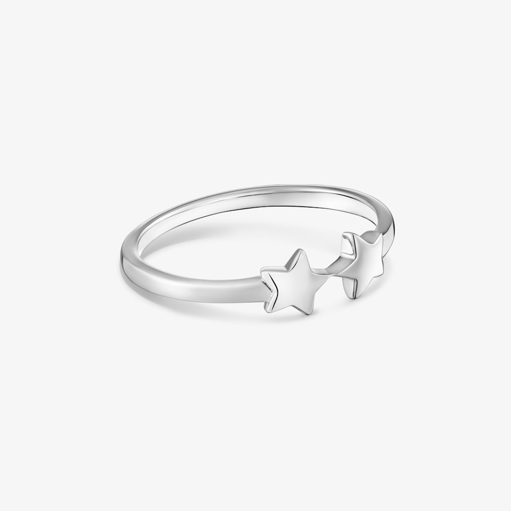 Strieborn&yacute; otvoren&yacute; Prsteň s&nbsp;hviezdami TOUS Motifs