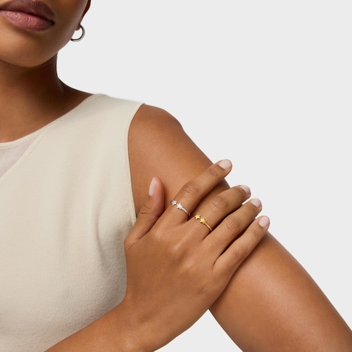 Silver open Ring with stars TOUS Motifs