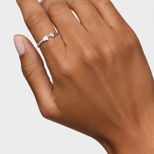 Silver open Ring with stars TOUS Motifs