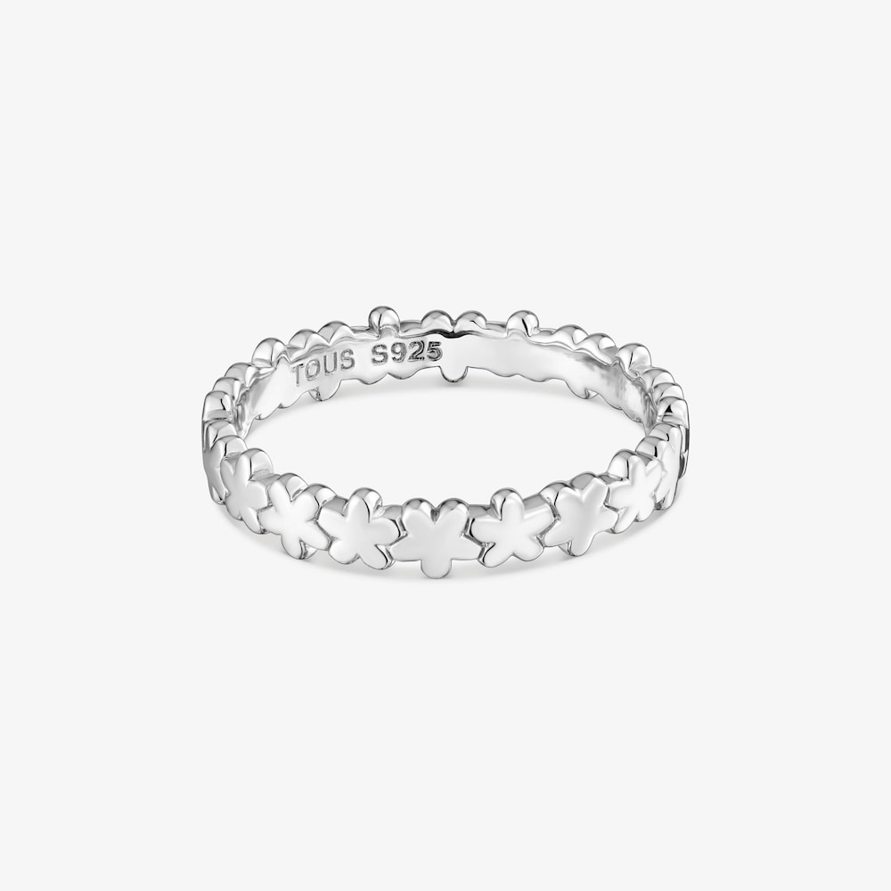Silver Ring with flower TOUS Motifs