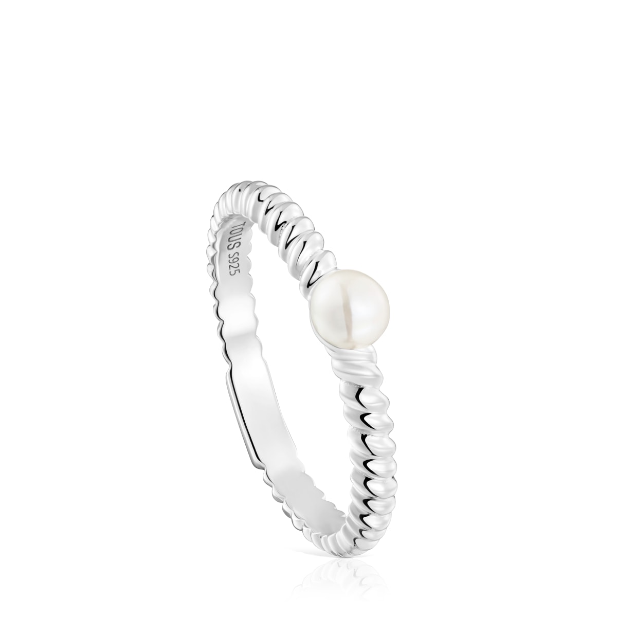 Tous - Anillo De Plata Y Perla Cultivada Tous Motivos Talla 14