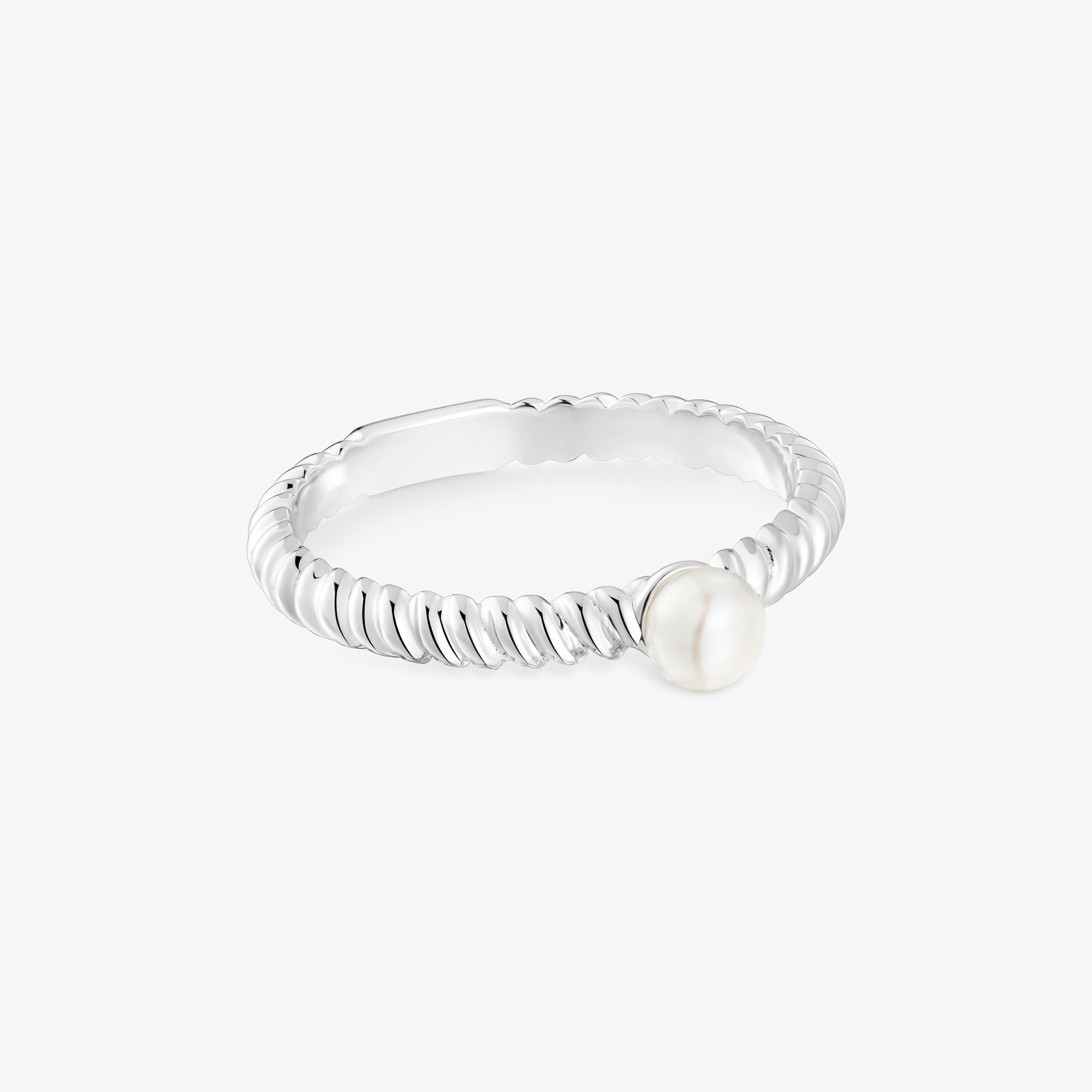 Silver and cultured pearl Ring TOUS Motifs
