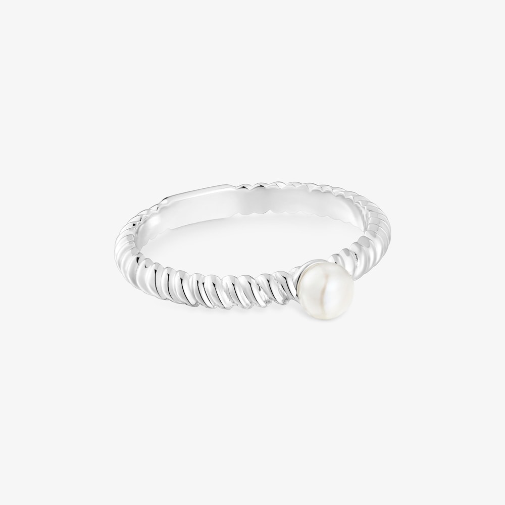 Silver and cultured pearl Ring TOUS Motifs