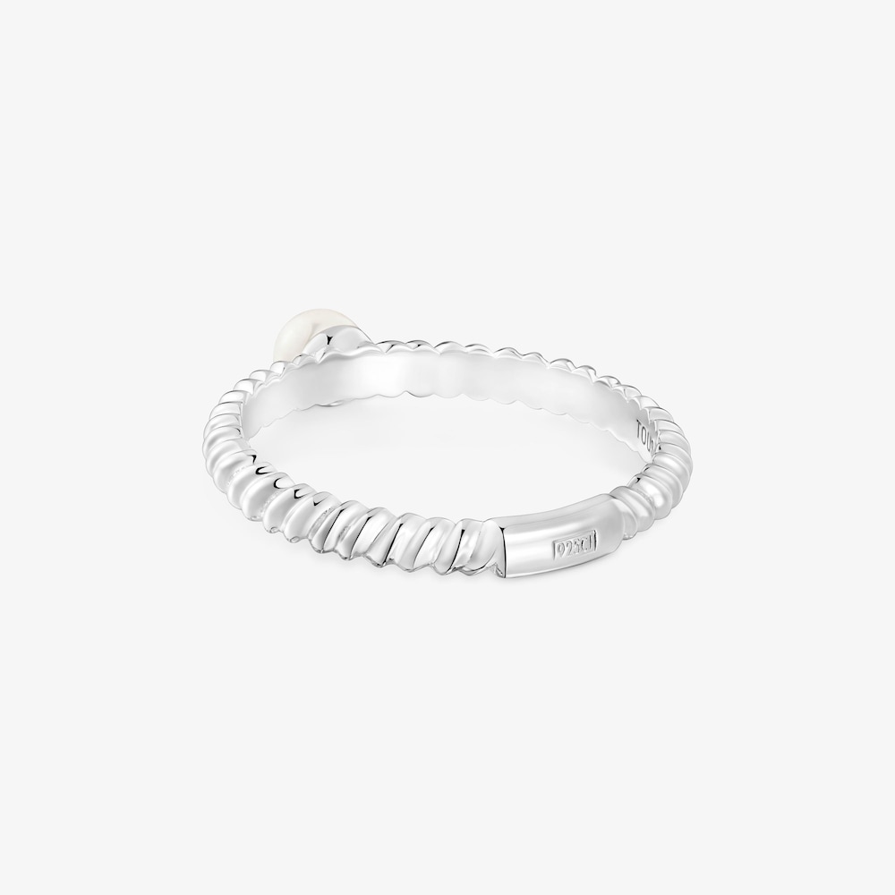 Silver and cultured pearl Ring TOUS Motifs