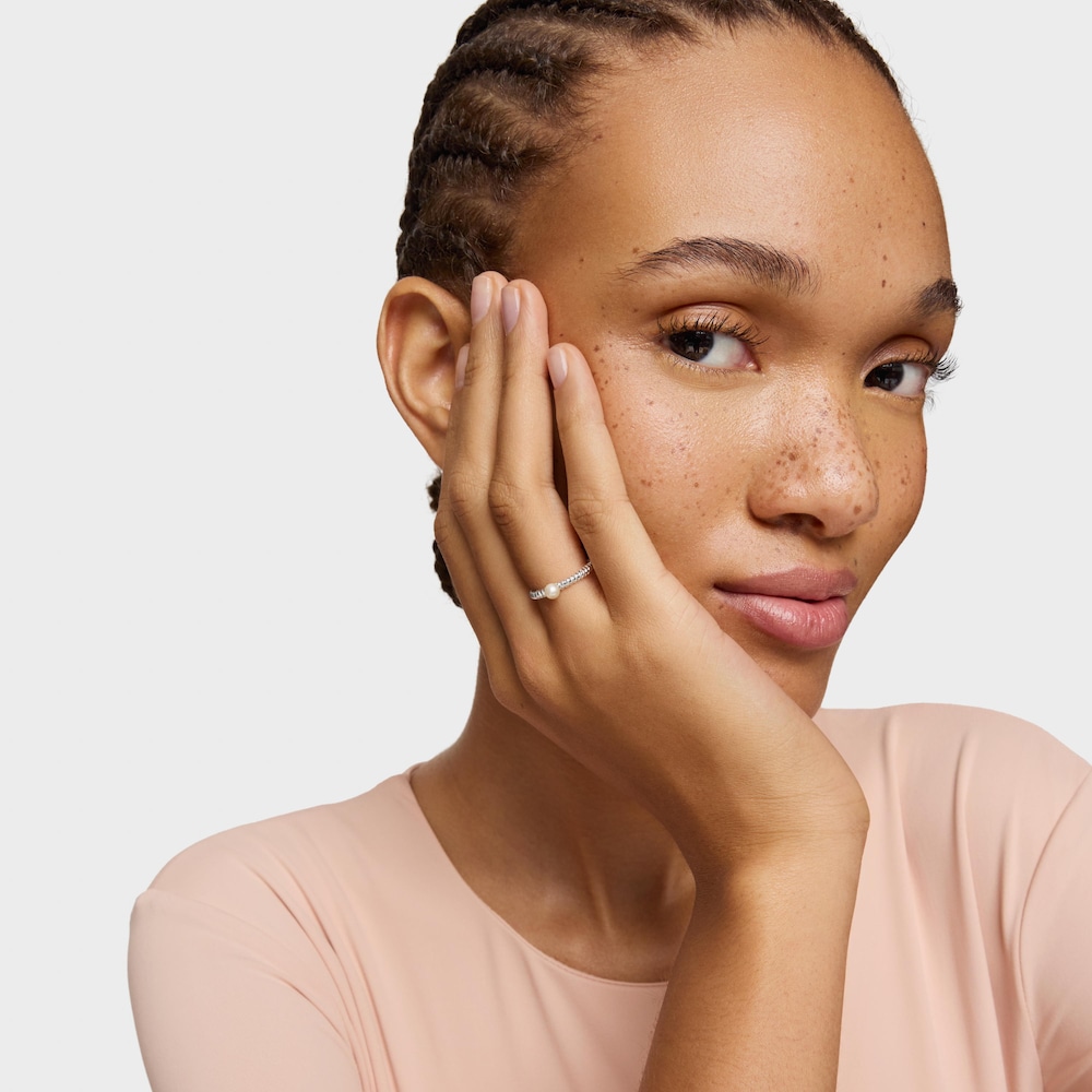 Silver and cultured pearl Ring TOUS Motifs