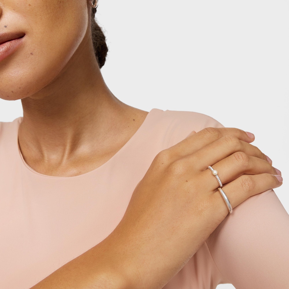Silver and cultured pearl Ring TOUS Motifs