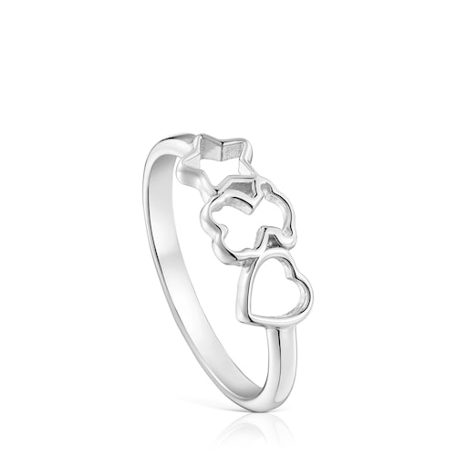 Silver Ring with motifs TOUS Motifs