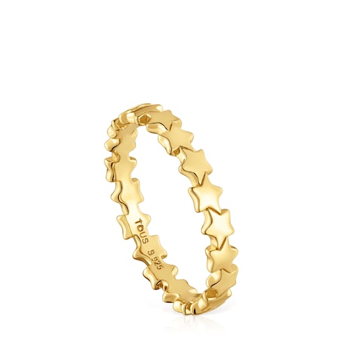 Stars Ring with 18kt gold plating over silver TOUS Motifs