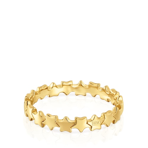 Stars Ring with 18kt gold plating over silver TOUS Motifs