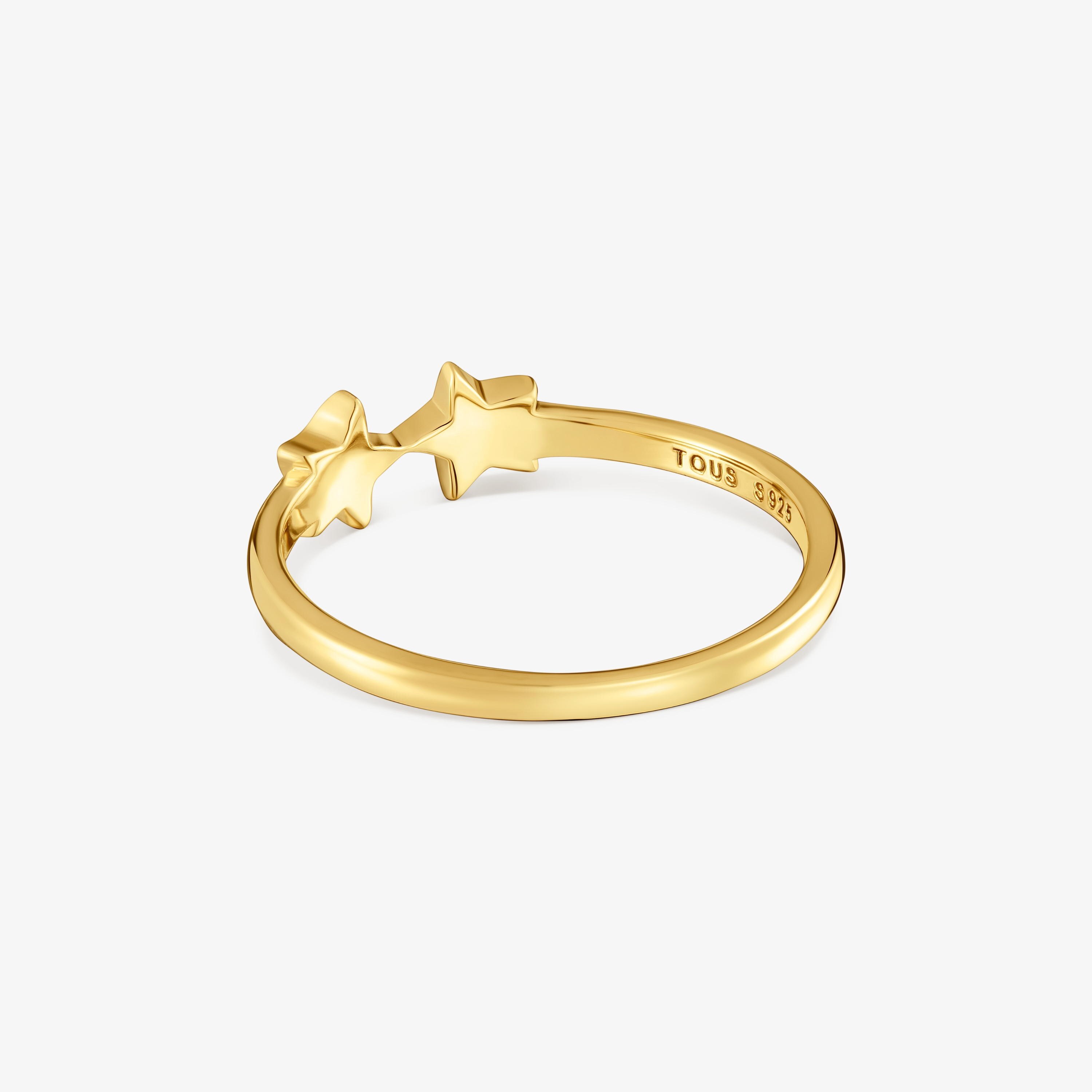 Open Ring with 18K gold vermeil and stars TOUS Motifs