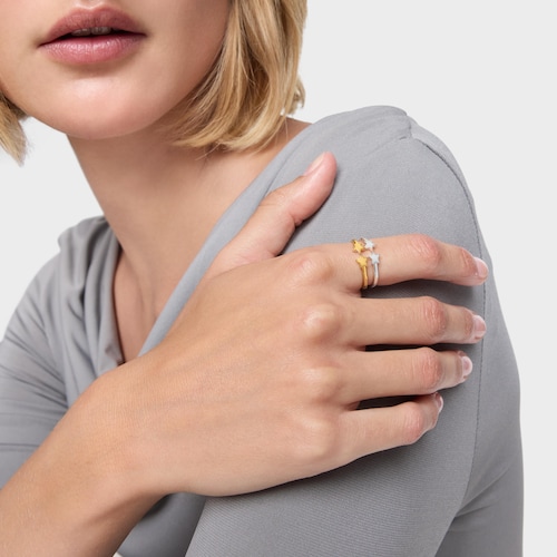 Open Ring with 18kt gold plating over silver and stars TOUS Motifs