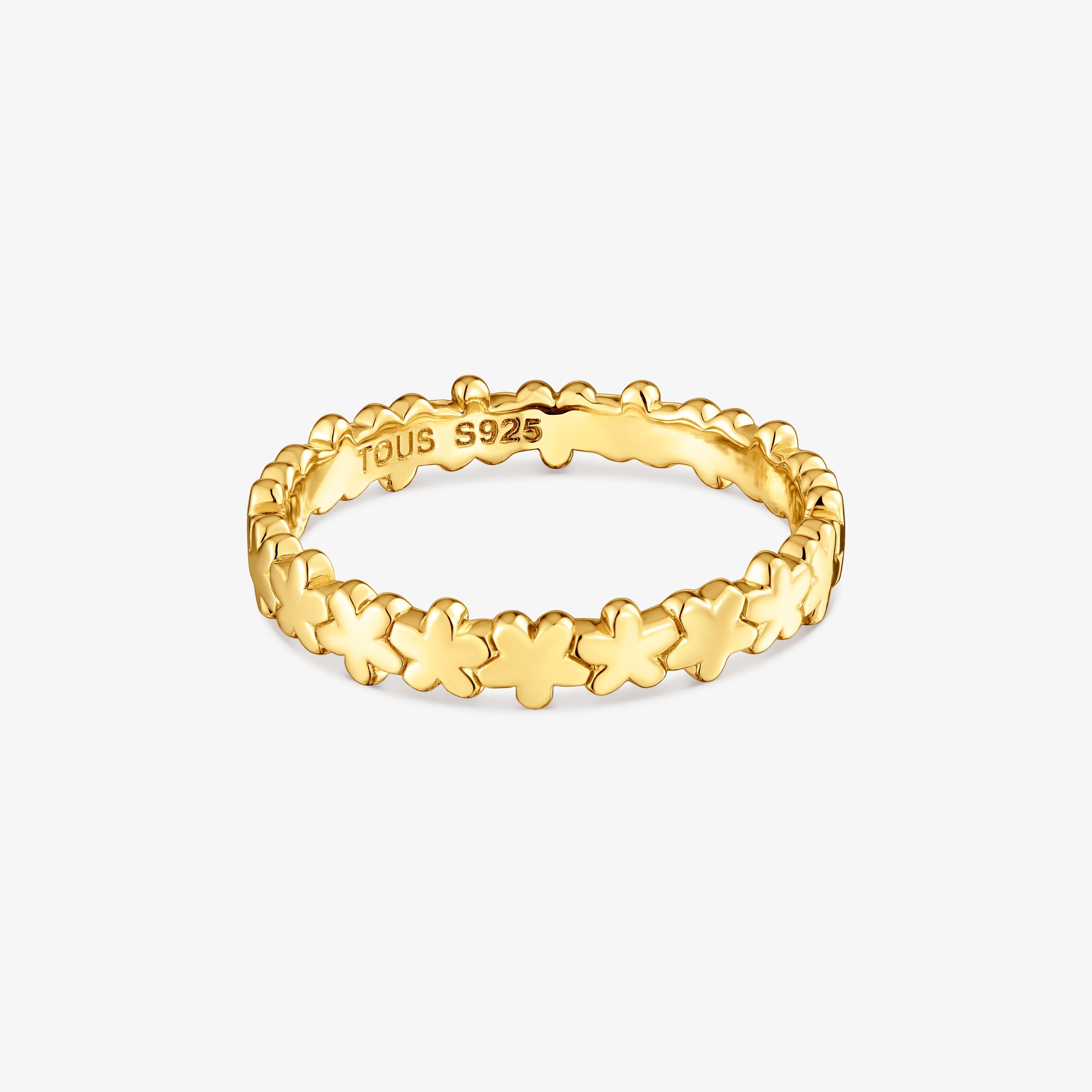 Flower Ring with 18K gold vermeil TOUS Motifs