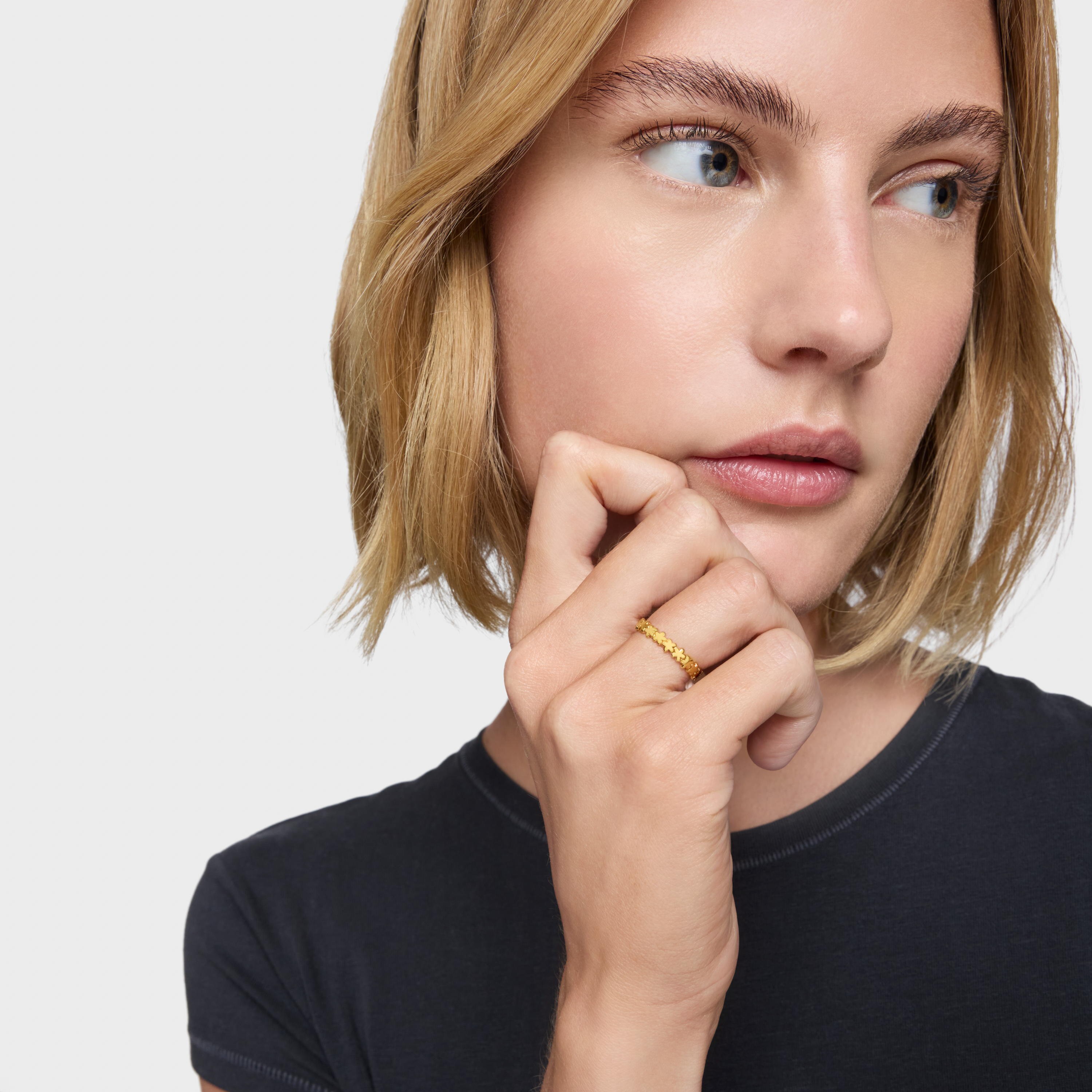 Flower Ring with 18K gold vermeil TOUS Motifs