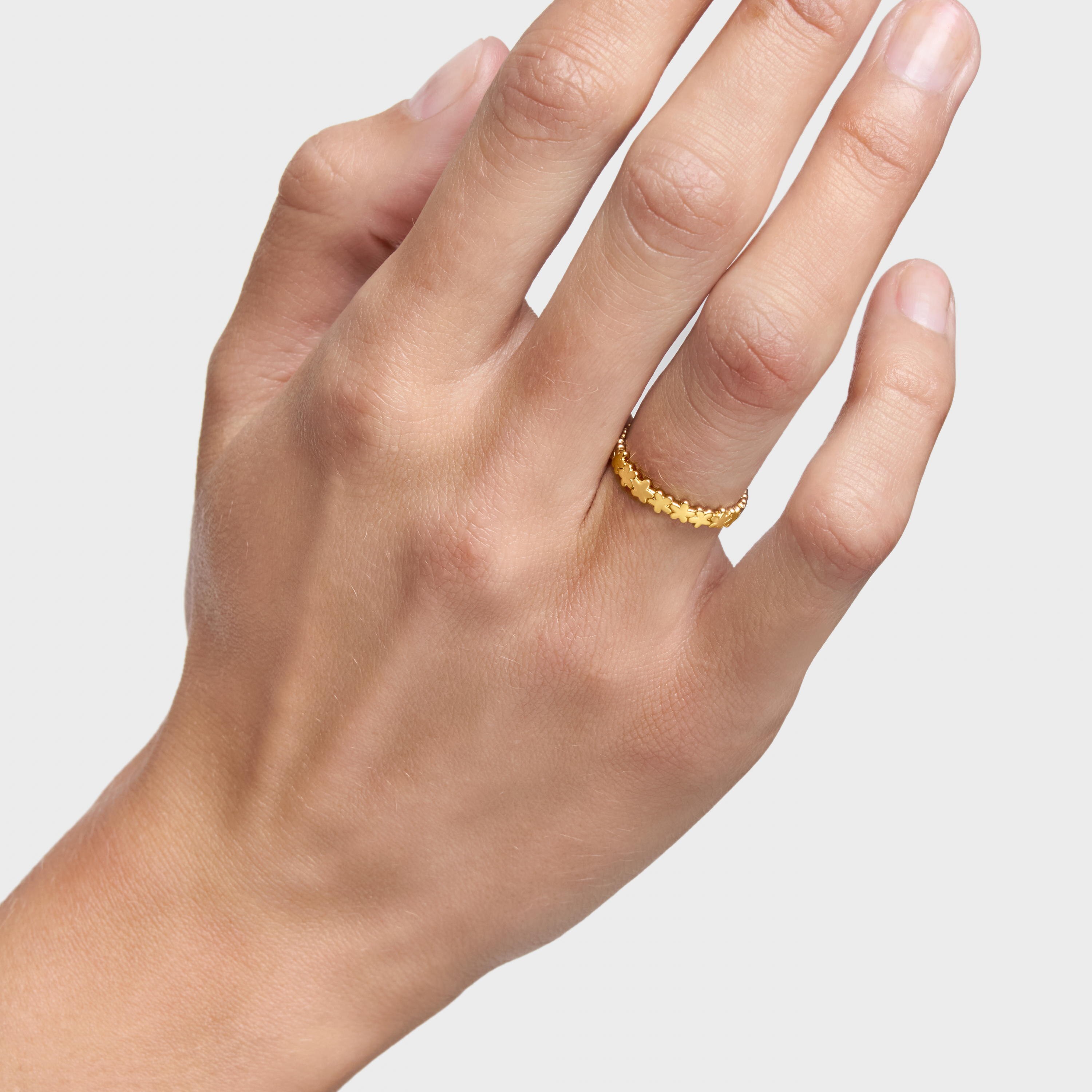 Flower Ring with 18K gold vermeil TOUS Motifs