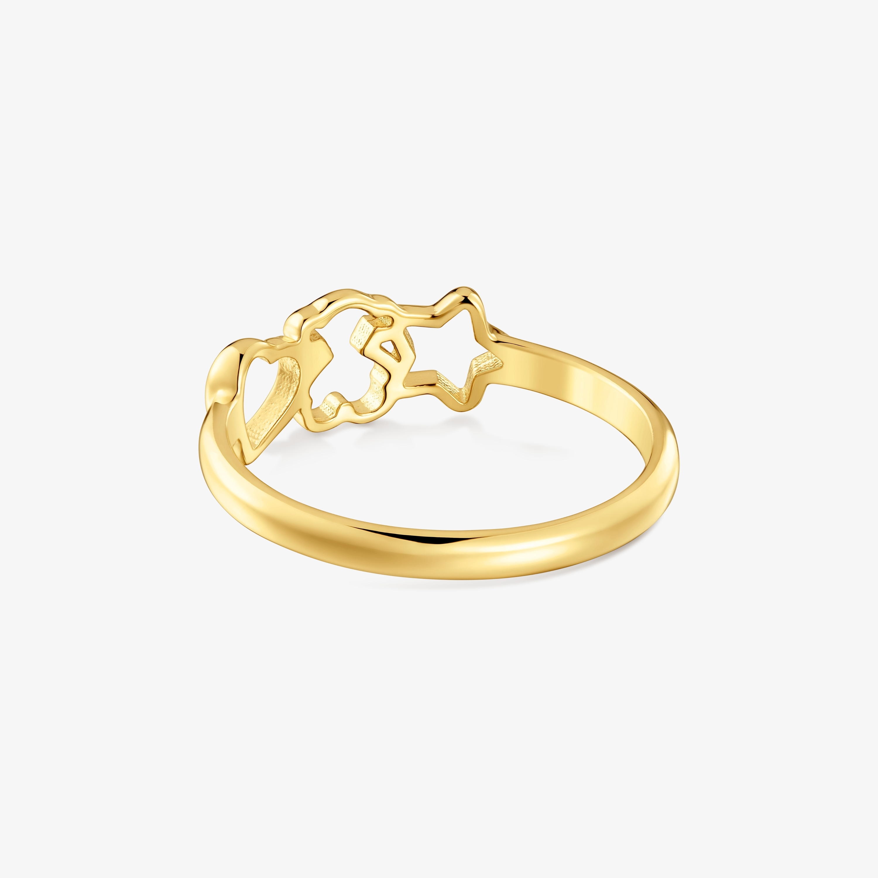Silver Ring and Motifs with 18K gold vermeil TOUS