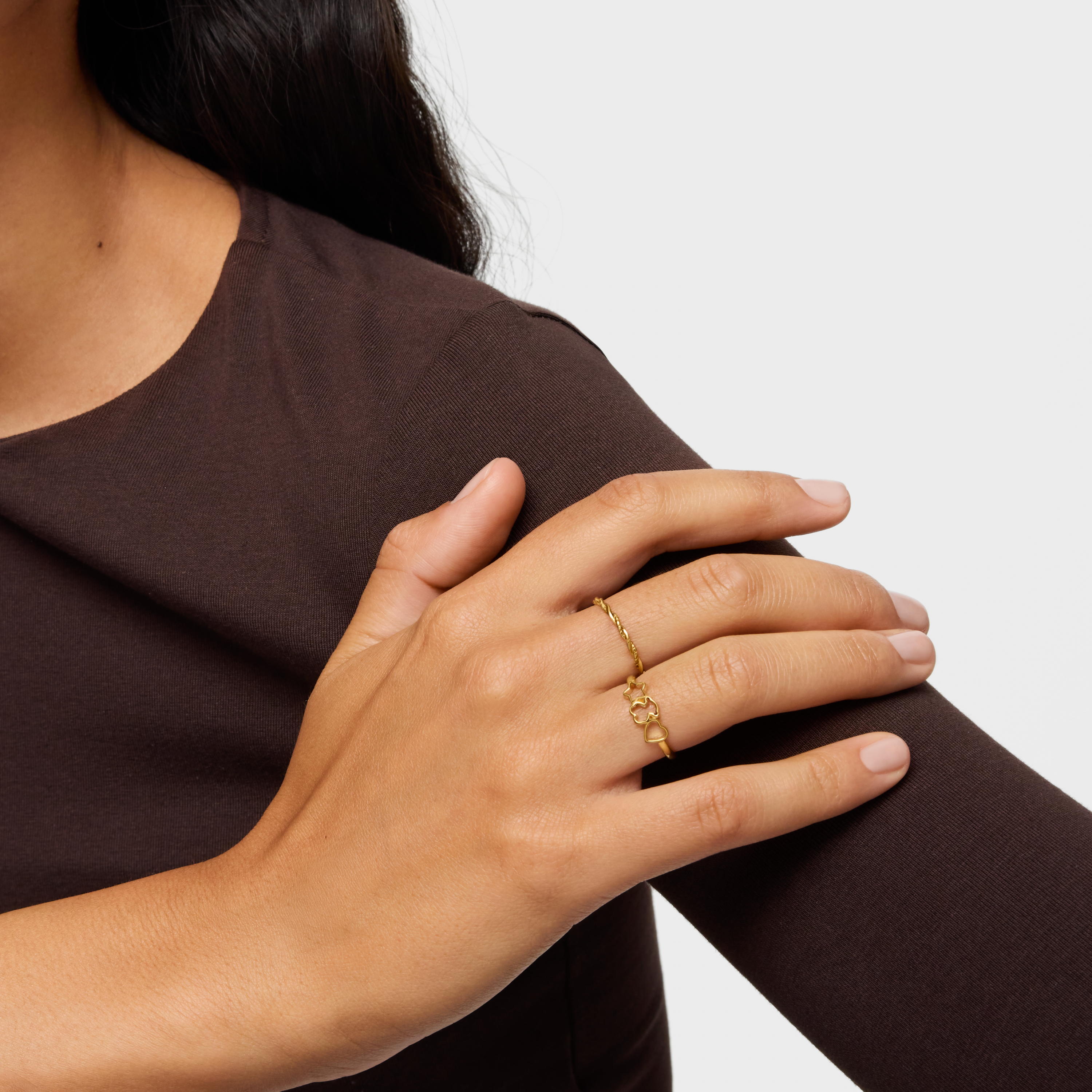 Silver Ring and Motifs with 18K gold vermeil TOUS