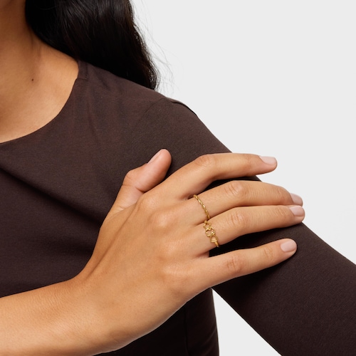 Silver Ring and motifs with 18kt gold plating over silver TOUS Motifs