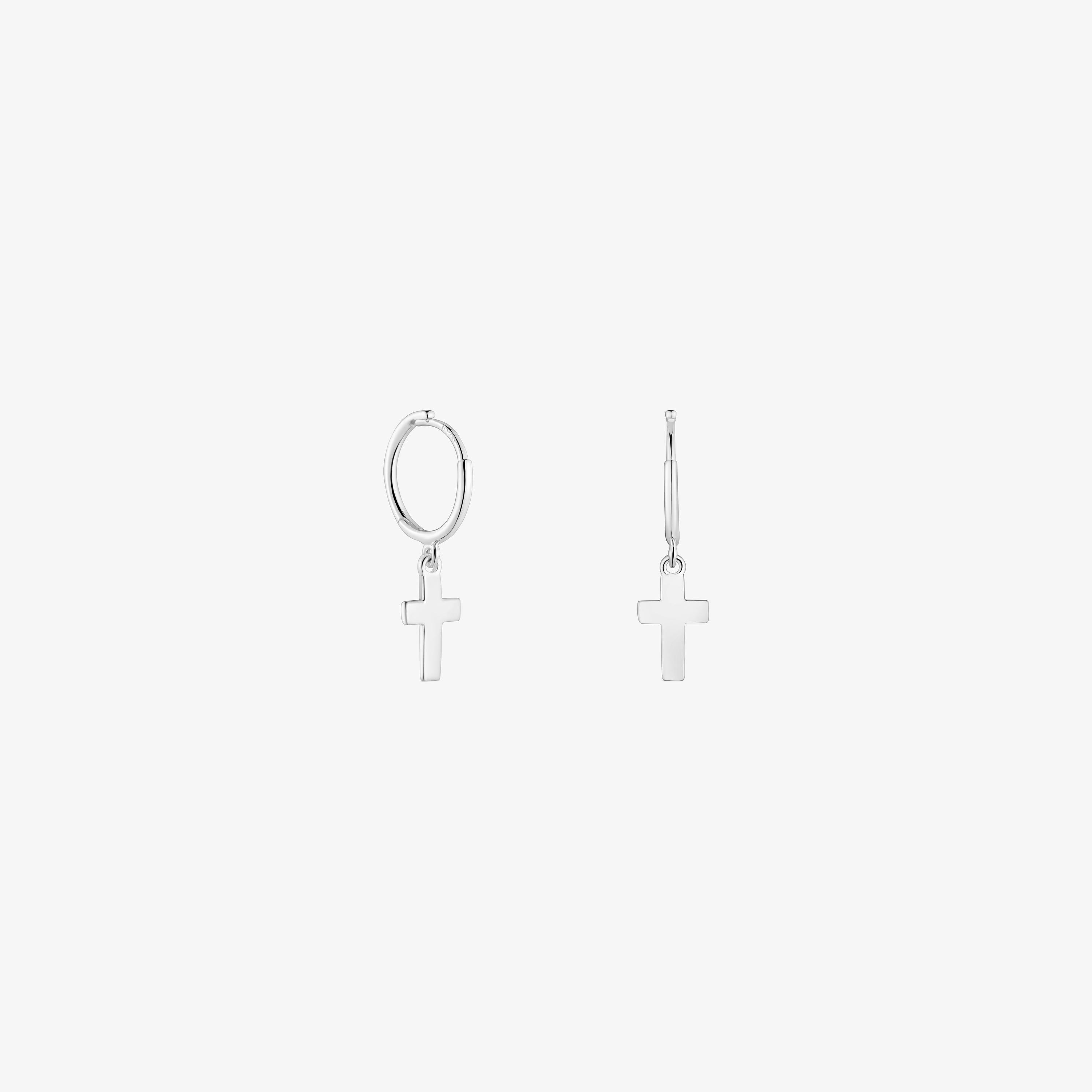 Silver Hoop earrings with cross motif TOUS Motifs