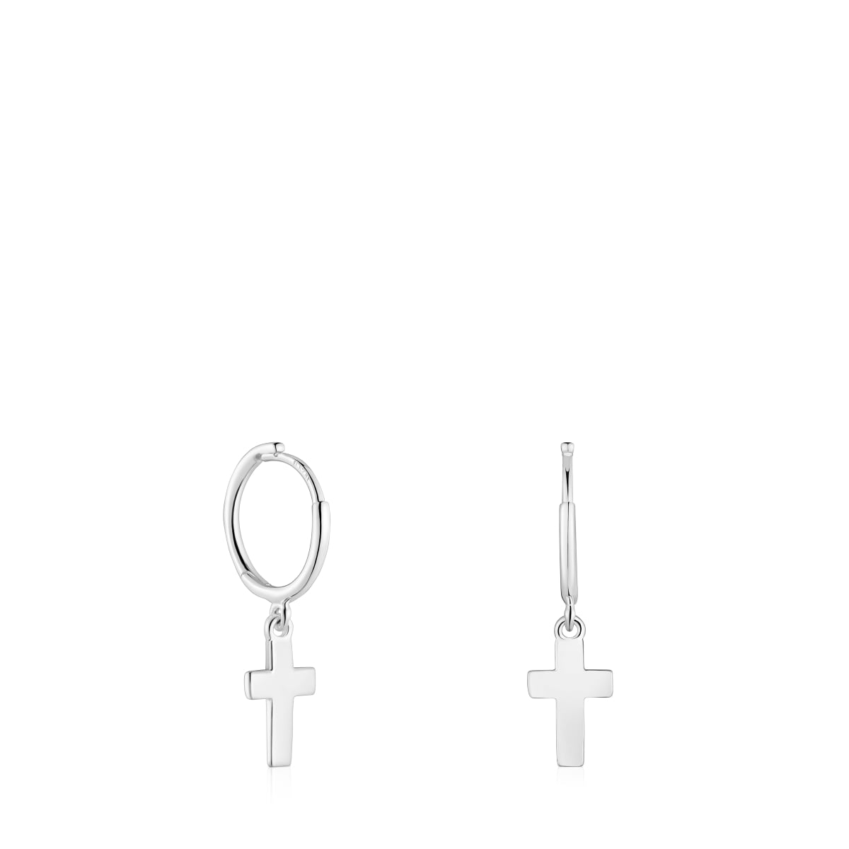 Tous - Pendientes De Aro Motivo Cruz De Plata Tous Motivos - Plateado