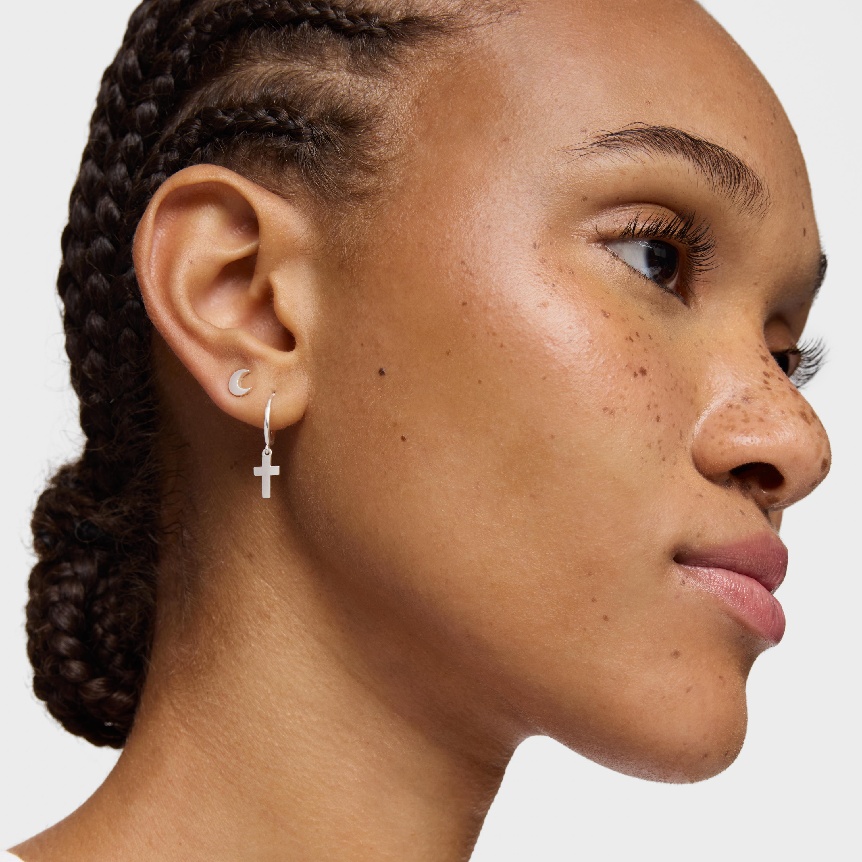 Silver Hoop earrings with cross motif TOUS Motifs