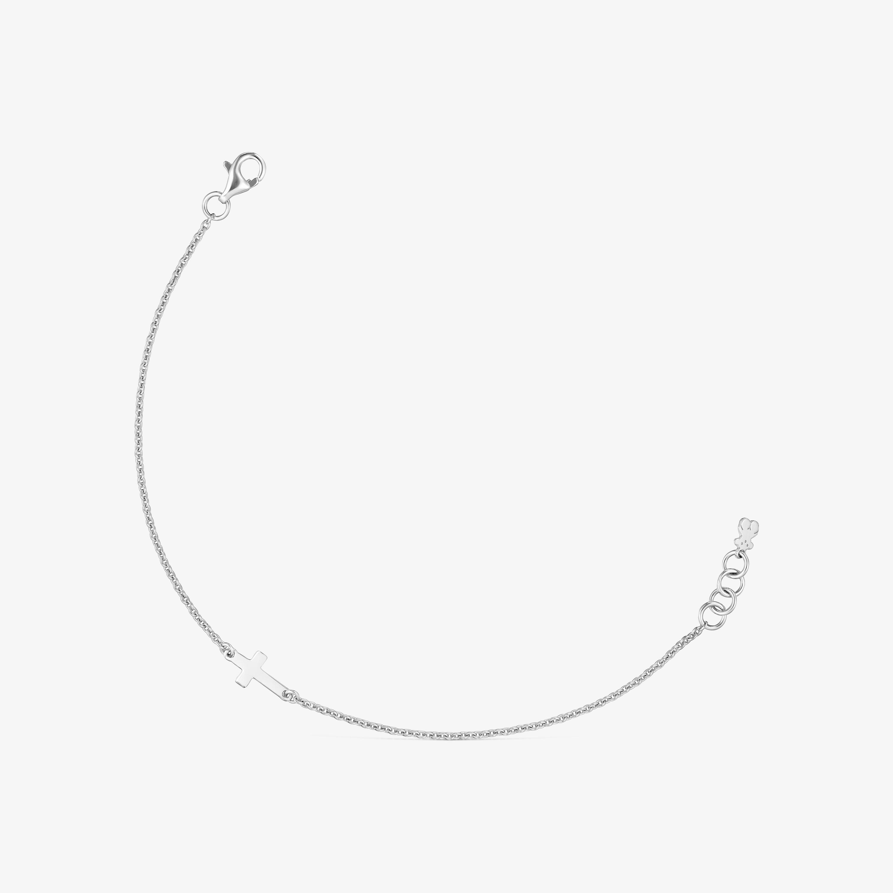 Silver Chain bracelet with cross TOUS Motifs