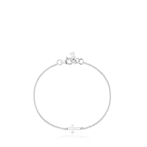 Silver Chain bracelet with cross TOUS Motifs