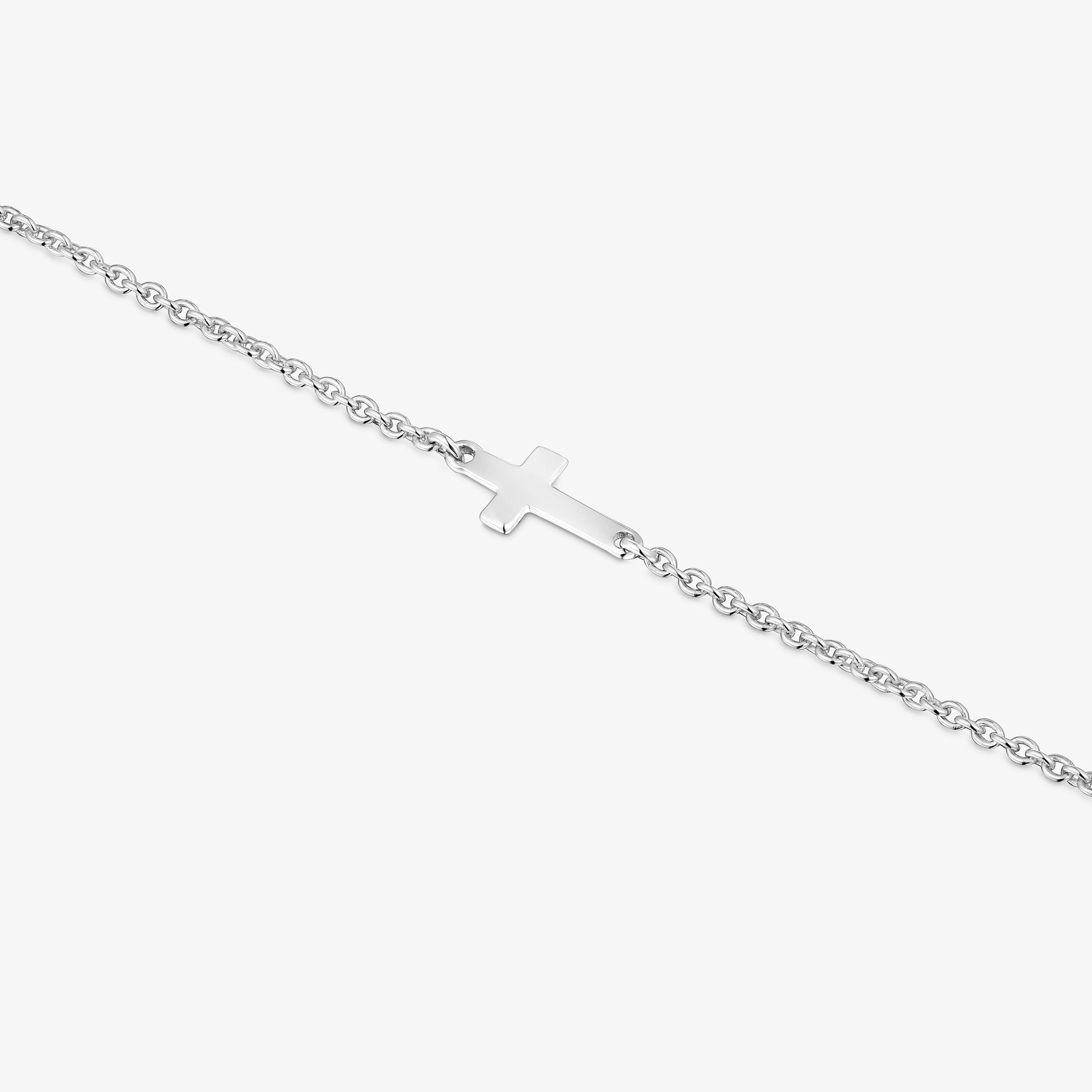 Silver Chain bracelet with cross TOUS Motifs