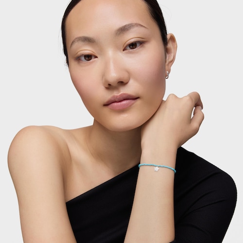 Bransoletka elastyczna z niebieskim howlitem i ze srebra gwiazdką TOUS Motifs