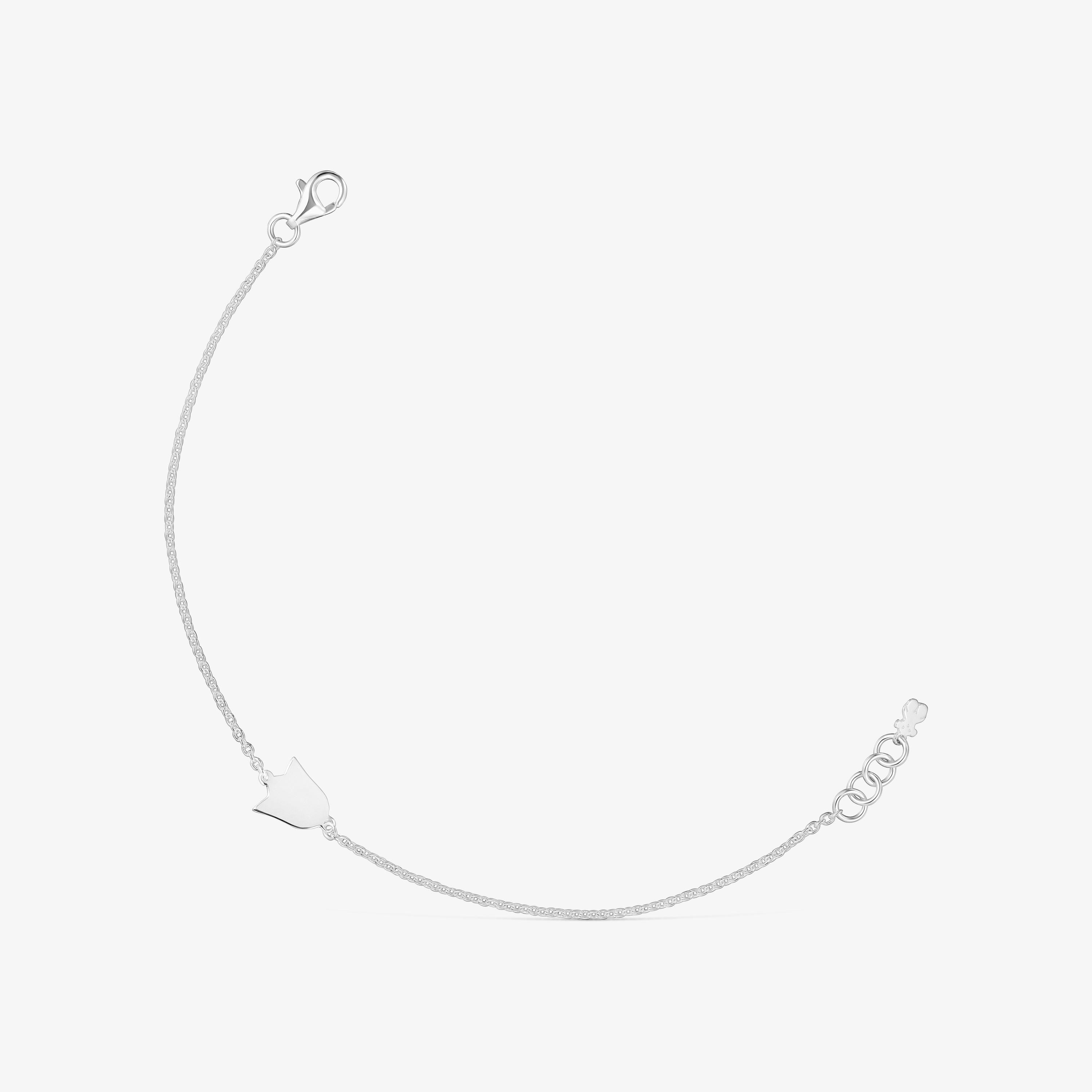 Silver Chain bracelet with tulip TOUS Motifs