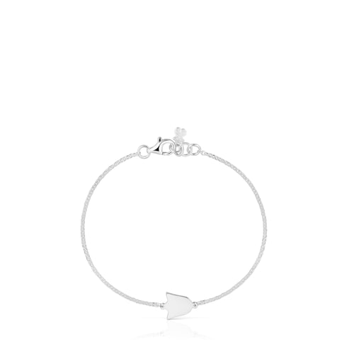 Silver Chain bracelet with tulip TOUS Motifs