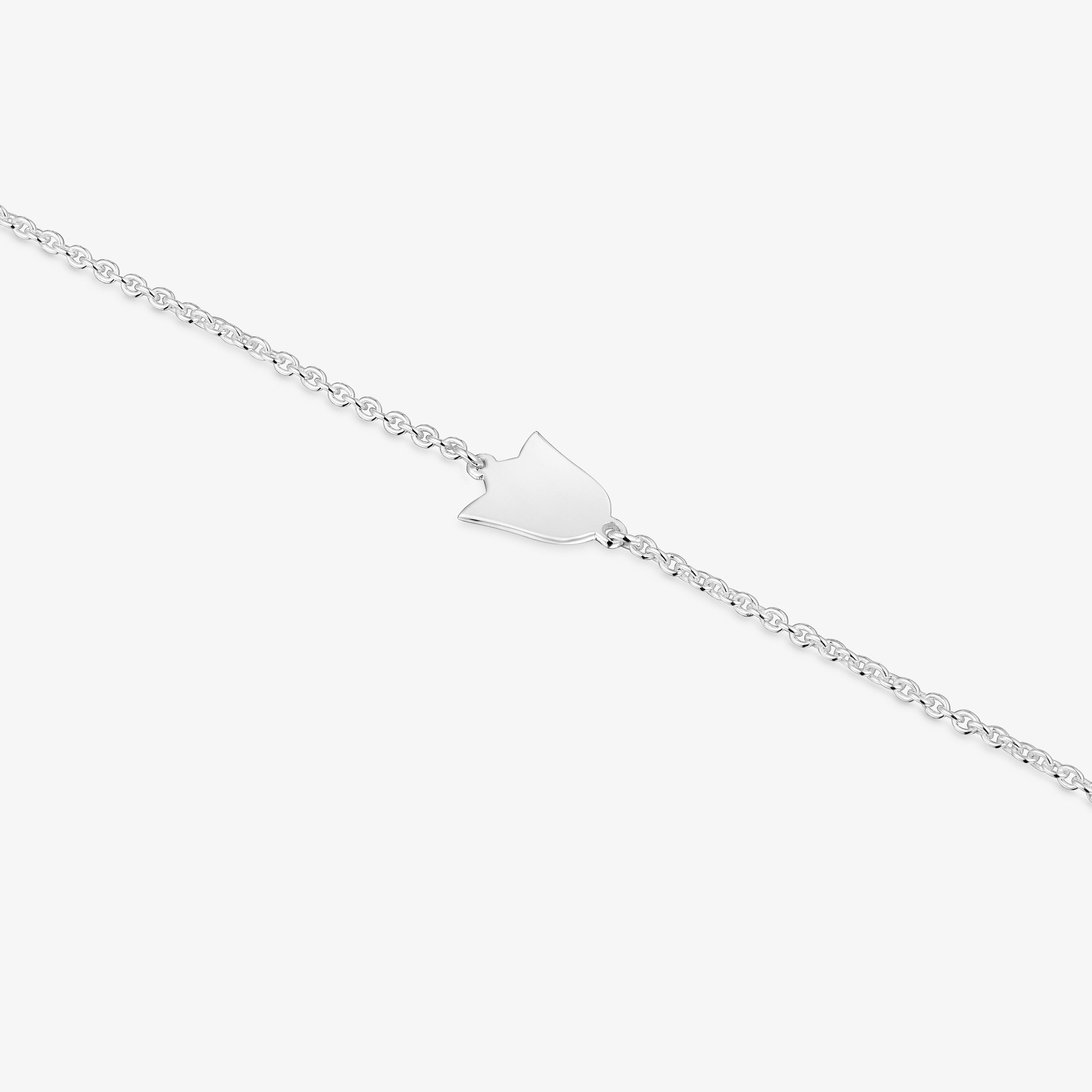Silver Chain bracelet with tulip TOUS Motifs