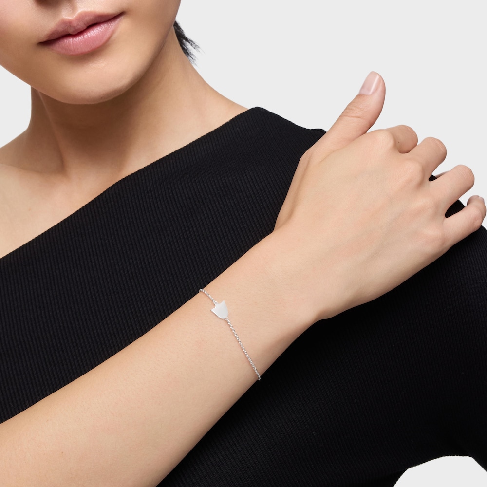 Pulsera cadena tulip&aacute;n de plata TOUS Motivos