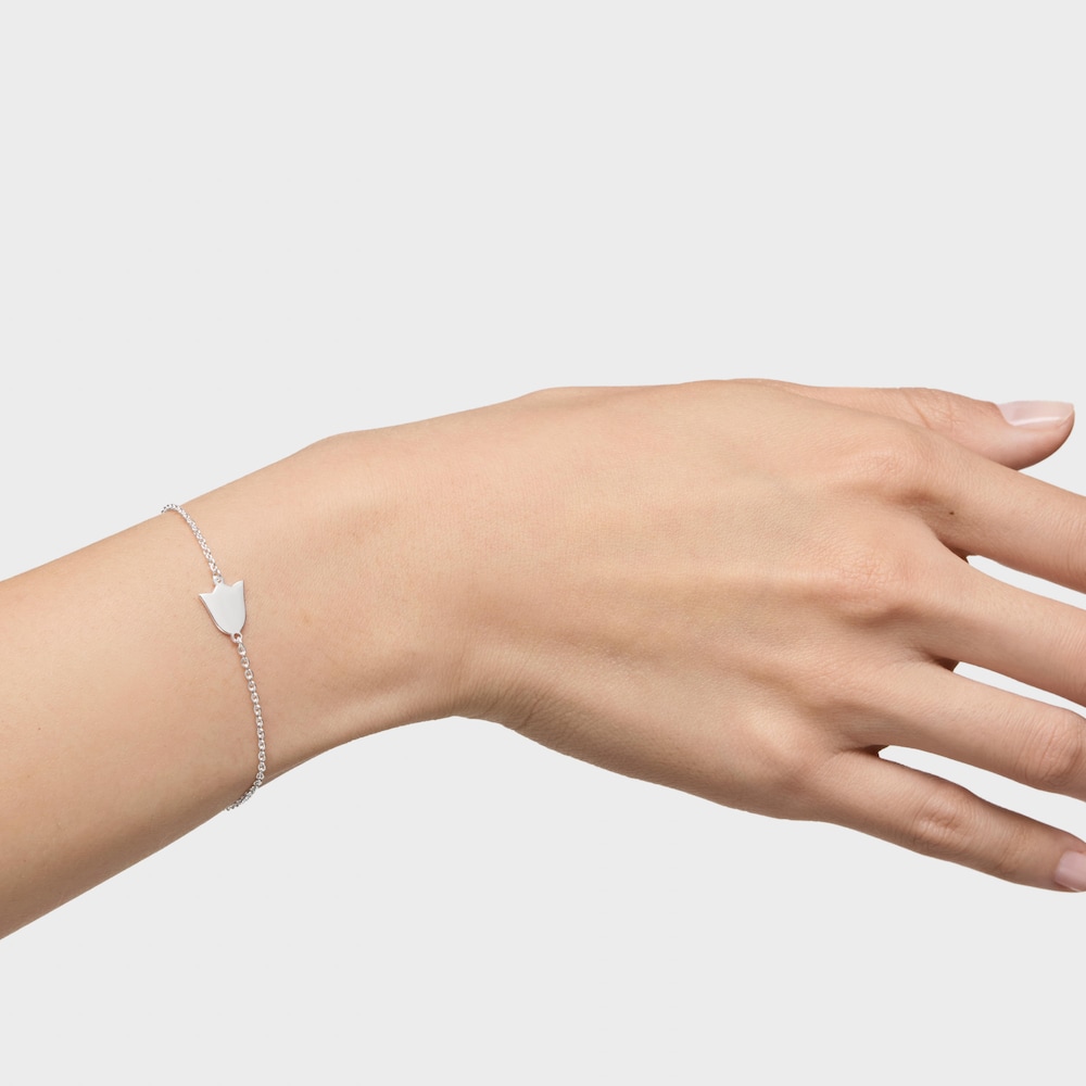 Pulsera cadena tulip&aacute;n de plata TOUS Motivos