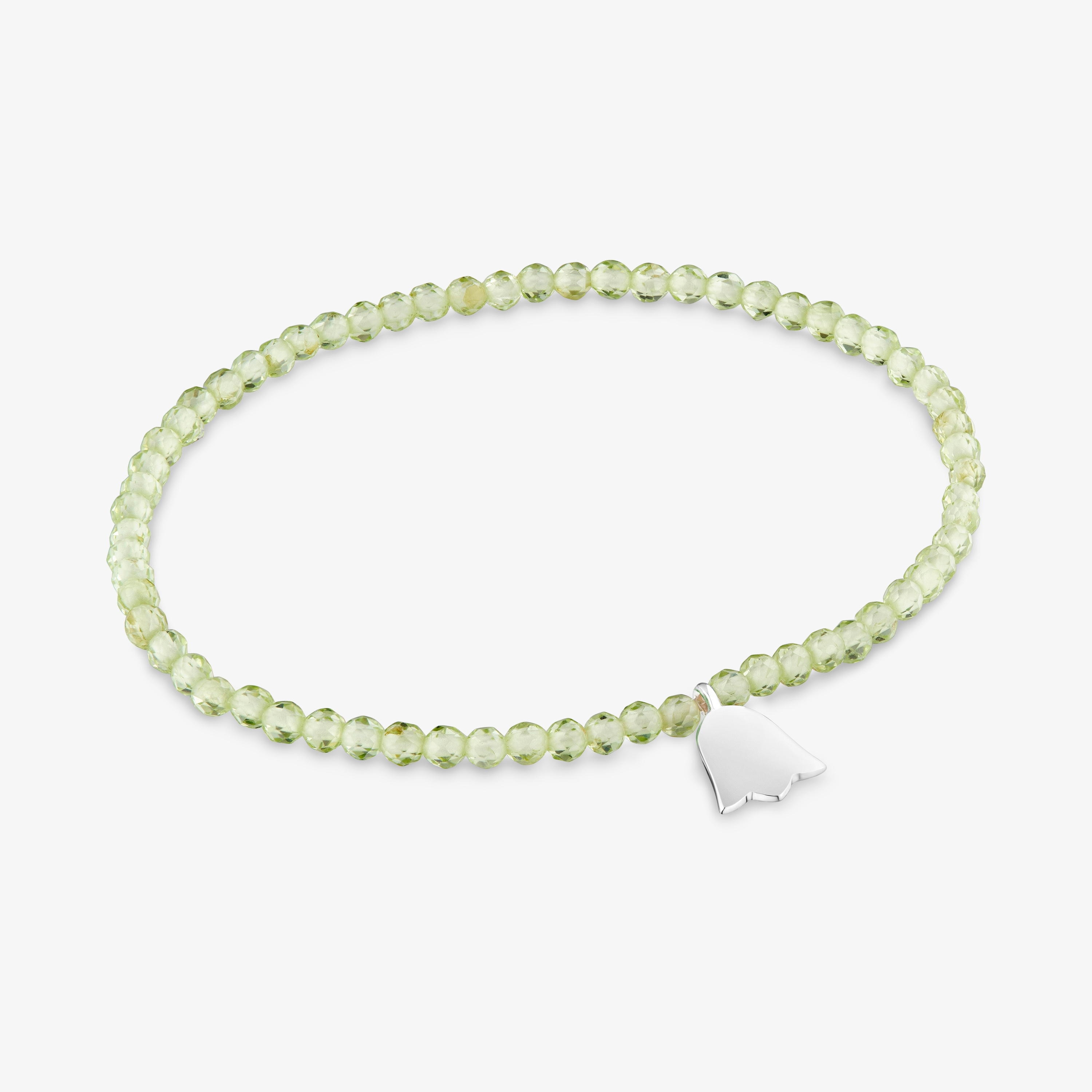 Elastic Bracelet with peridot and silver tulip TOUS Motifs
