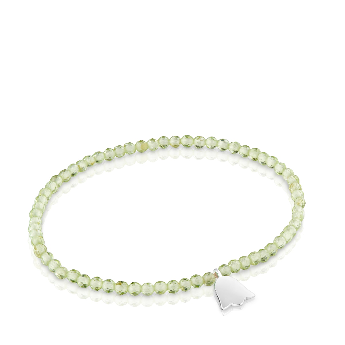 Tous - Pulsera Elástica Con Peridoto Y Tulipán De Plata Tous Motivos - Plateado