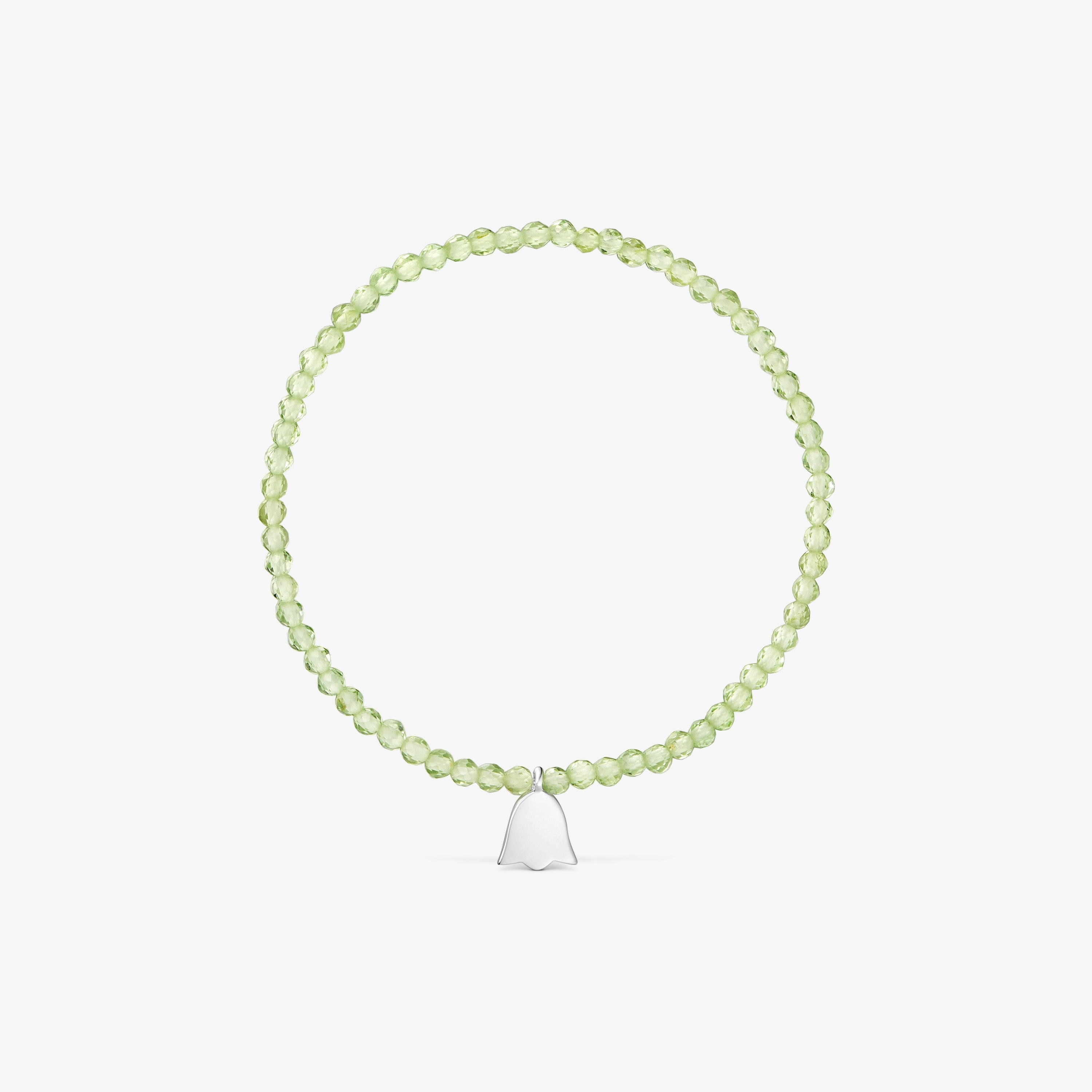 Elastic Bracelet with peridot and silver tulip TOUS Motifs