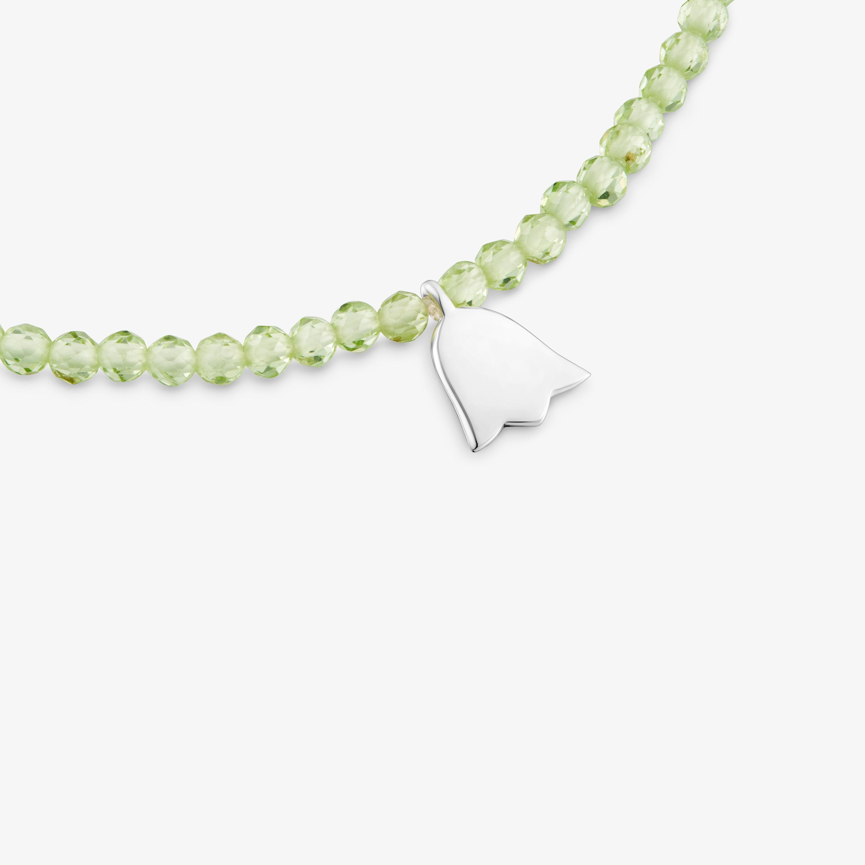 Elastic Bracelet with peridot and silver tulip TOUS Motifs