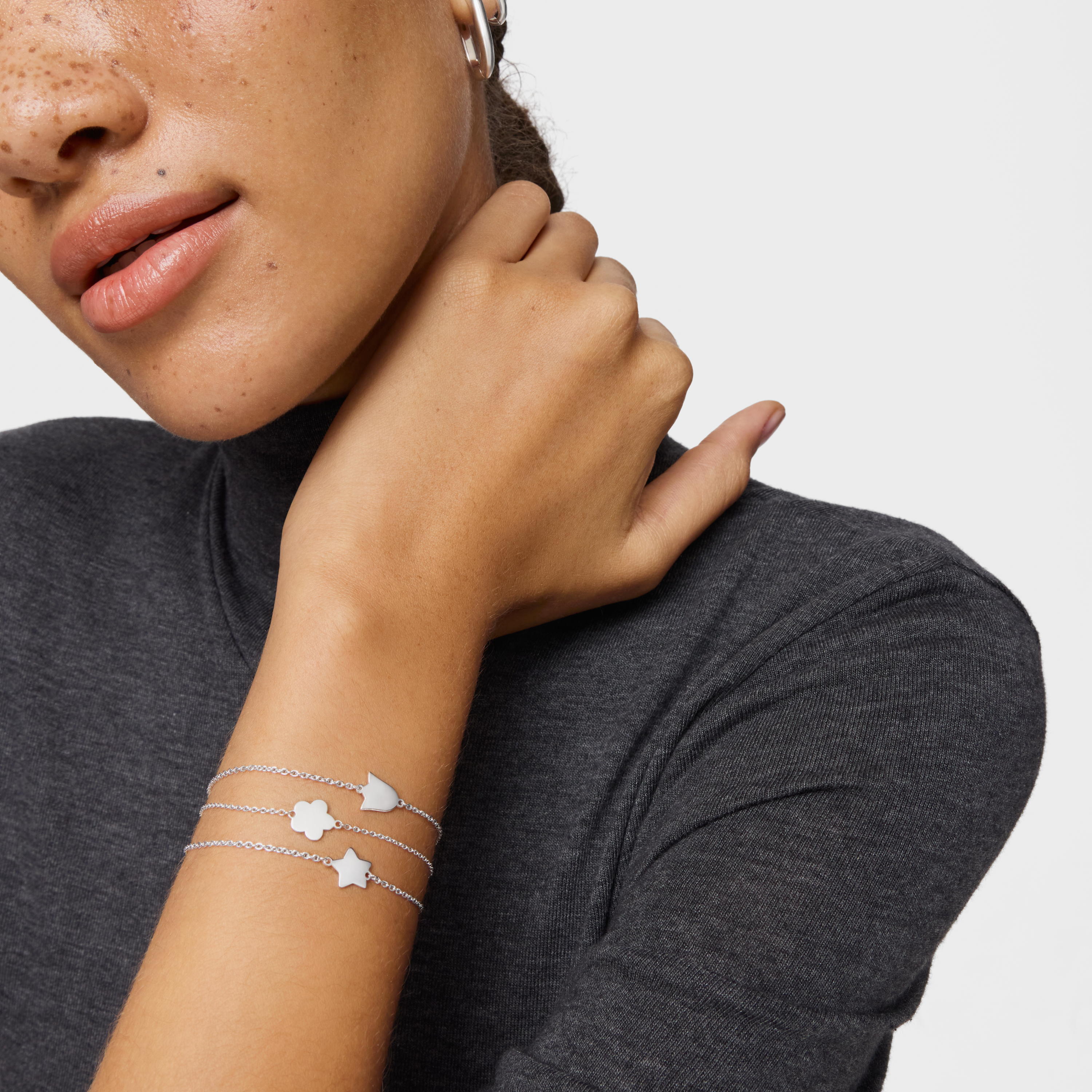 Silver Chain bracelet with flower TOUS Motifs | TOUS