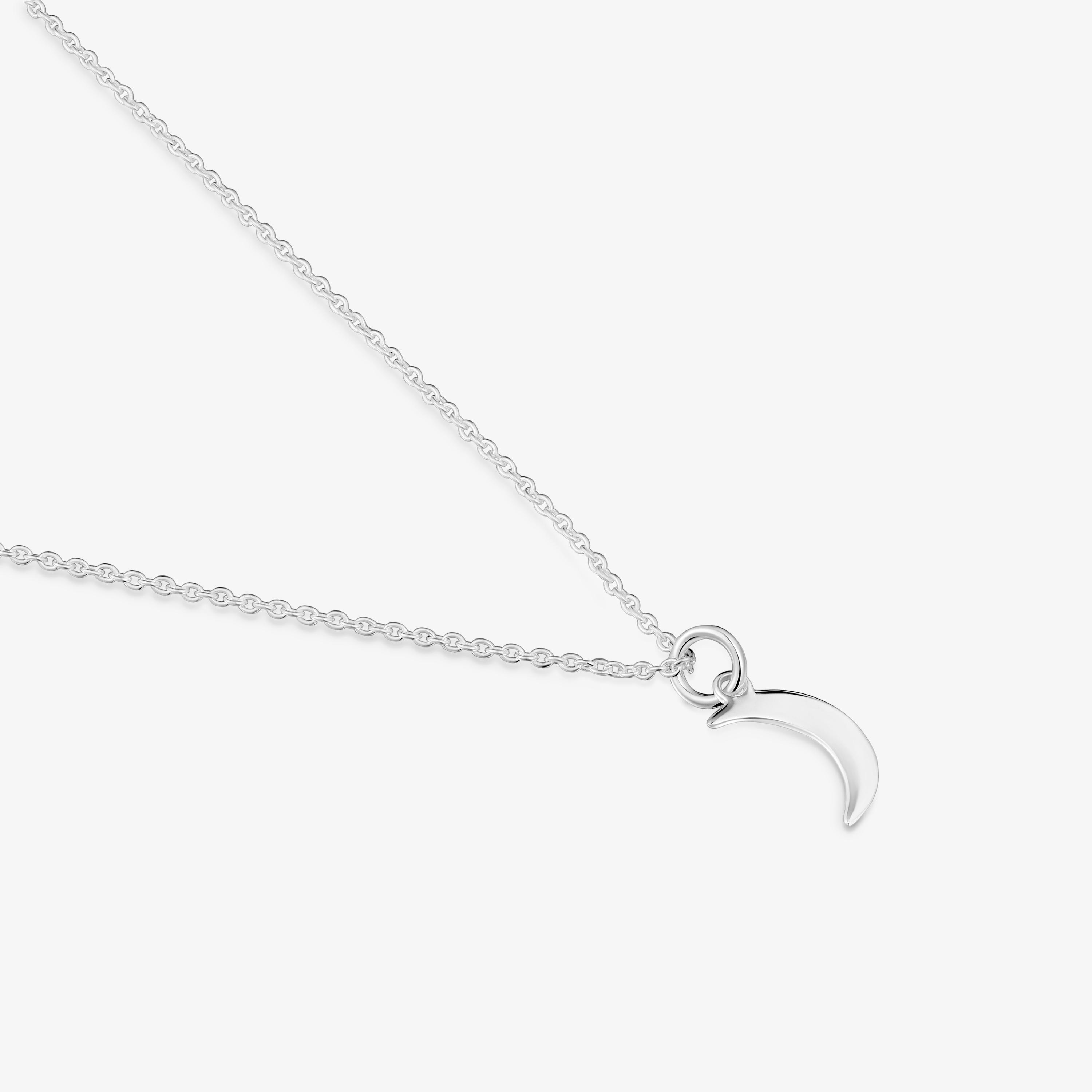 Short silver Necklace with moon TOUS Motifs