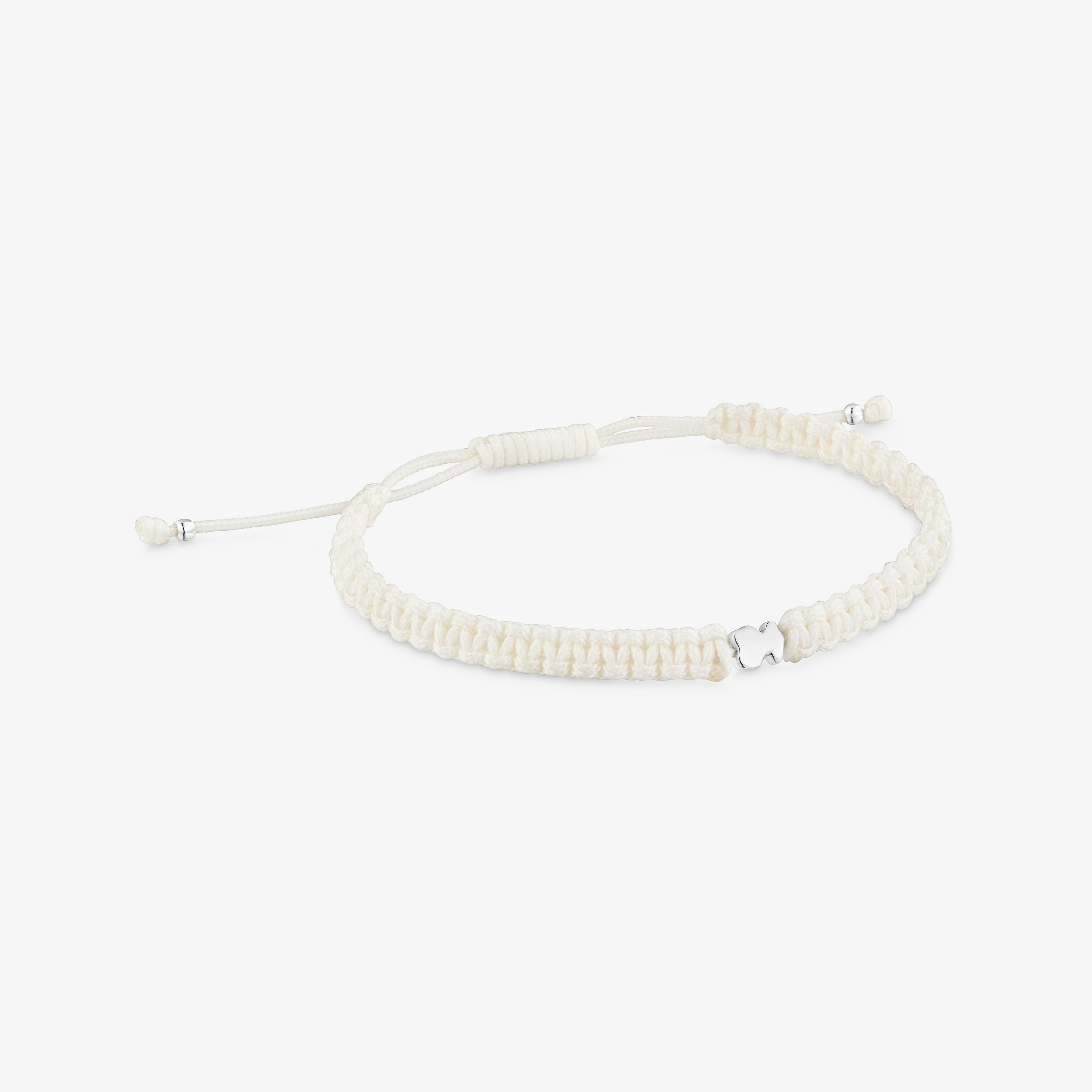 Silver and white nylon bear Bracelet TOUS Motifs | TOUS