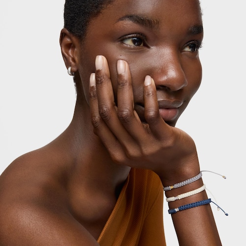 Silver and white nylon bear Bracelet TOUS Motifs