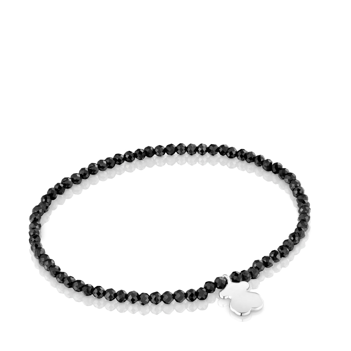 Tous - Pulsera Elástica Con Espinelas Y Oso De Plata Tous Motivos - Plateado